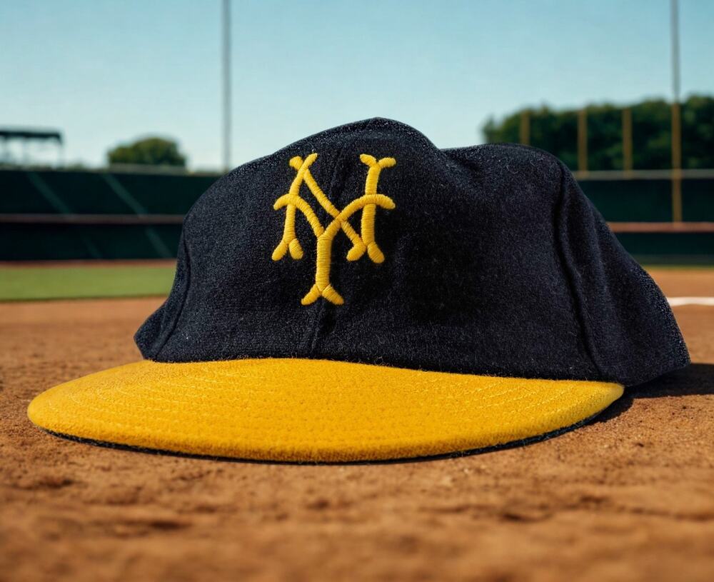 New York Cubans Negro League Baseball Hat Cap 7 3/8 Vintage USA Rare Wool